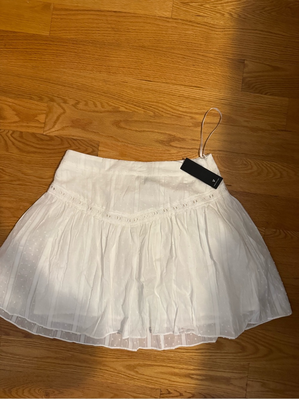 Lulu's White Eyelet Layered Skirt